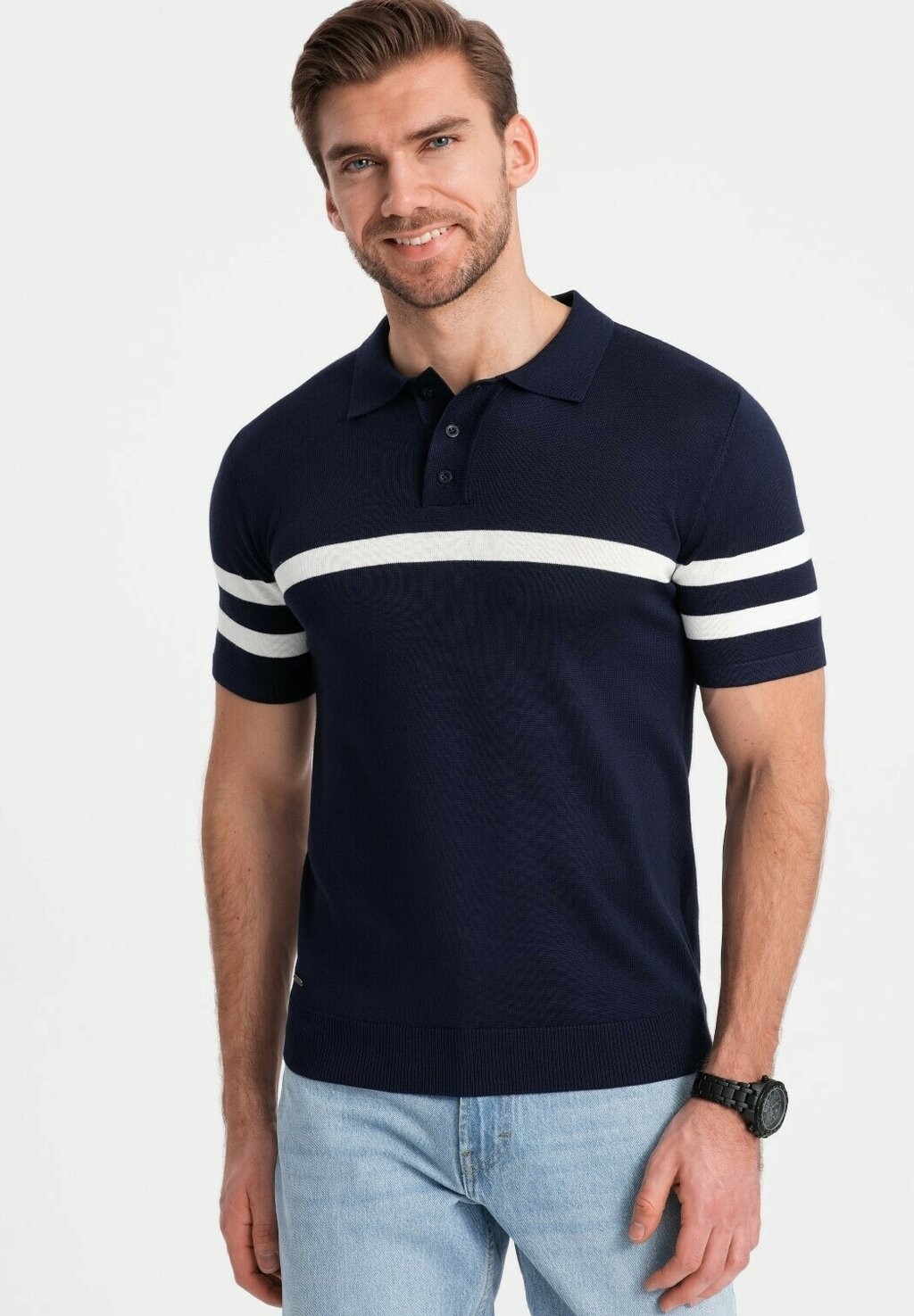 

Рубашка-поло POSS-0118 Ombre, цвет navy blue