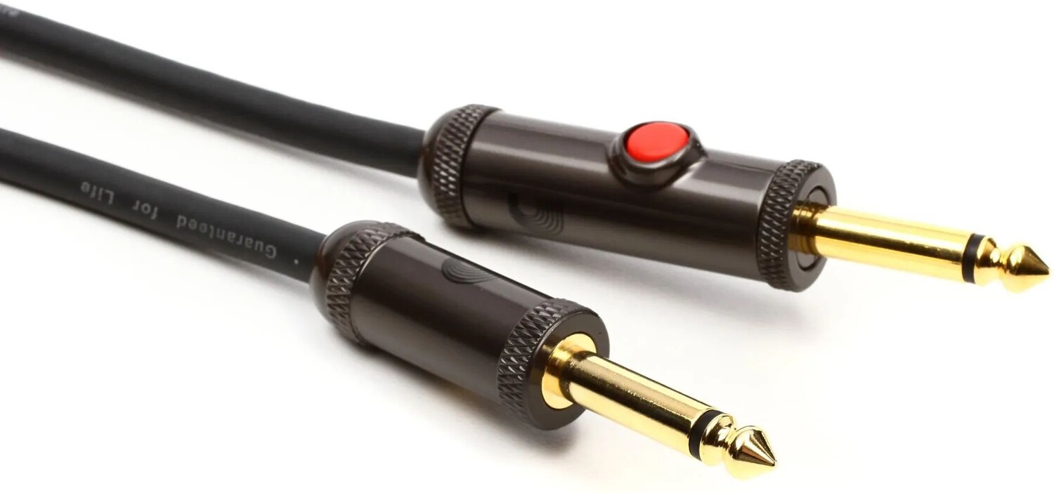 

Автоматический выключатель D'Addario PW-AGL-10, прямой инструментальный кабель с фиксирующим переключателем — 10 футов