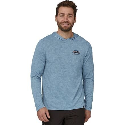 

Рубашка с капюшоном и рисунком Cap Cool мужская Patagonia, цвет Skyline Stencil: Steam Blue X-Dye