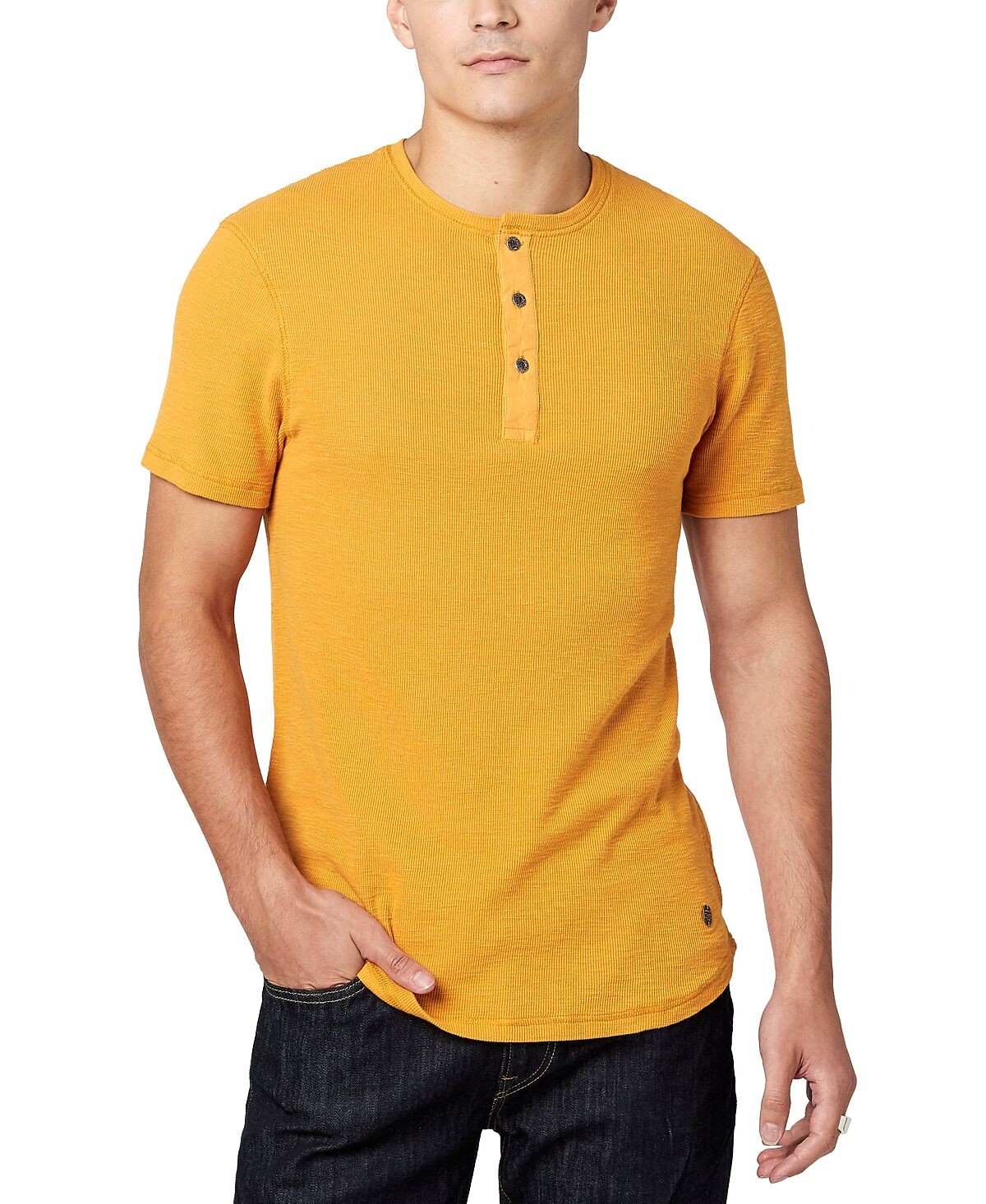 

Мужская хлопковая футболка свободного кроя Kosory Henley Buffalo David Bitton