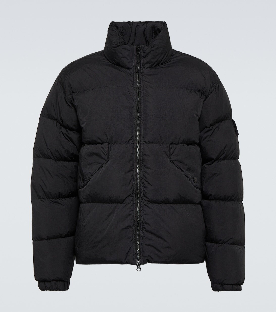 

Пуховик с капюшоном Stone Island, черный