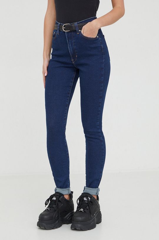 Джинсы Tommy Jeans, темно-синий джинсы mom с высокой талией tommy jeans черный