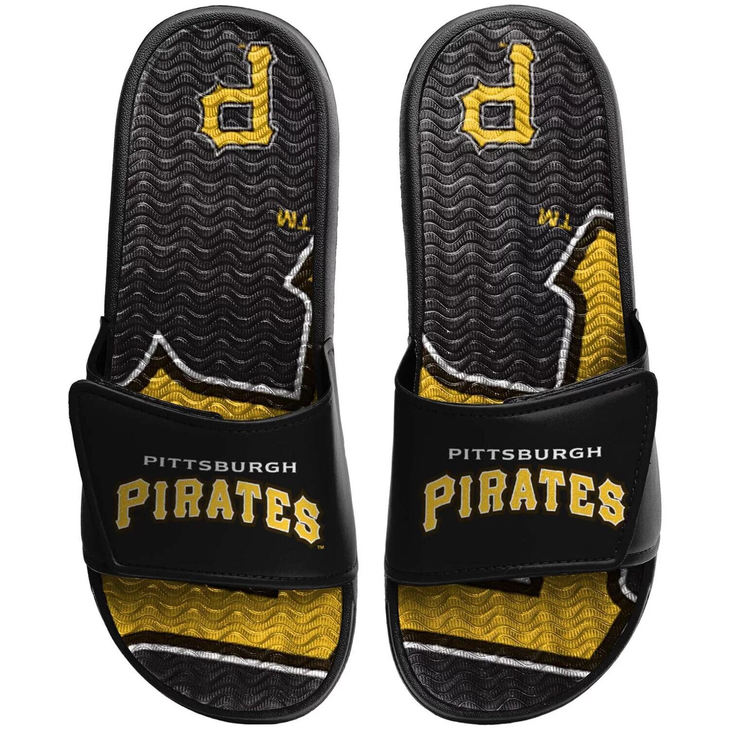 

Мужские гелевые шлепанцы FOCO Pittsburgh Pirates Wordmark