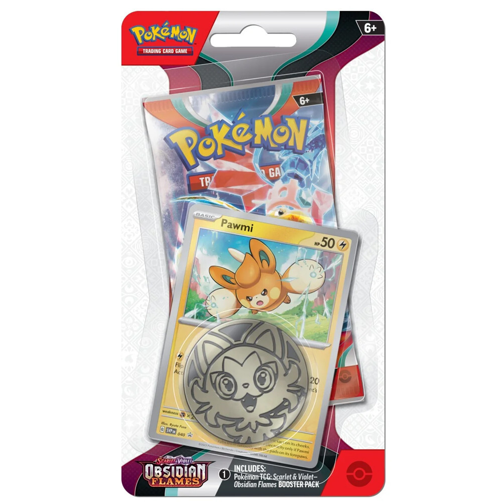 

Карточная игра The Pokemon Company Int'l Pokemon TCG: Scarlet & Violet: Obsidian Flames - Checklane Blister (Pawmi)