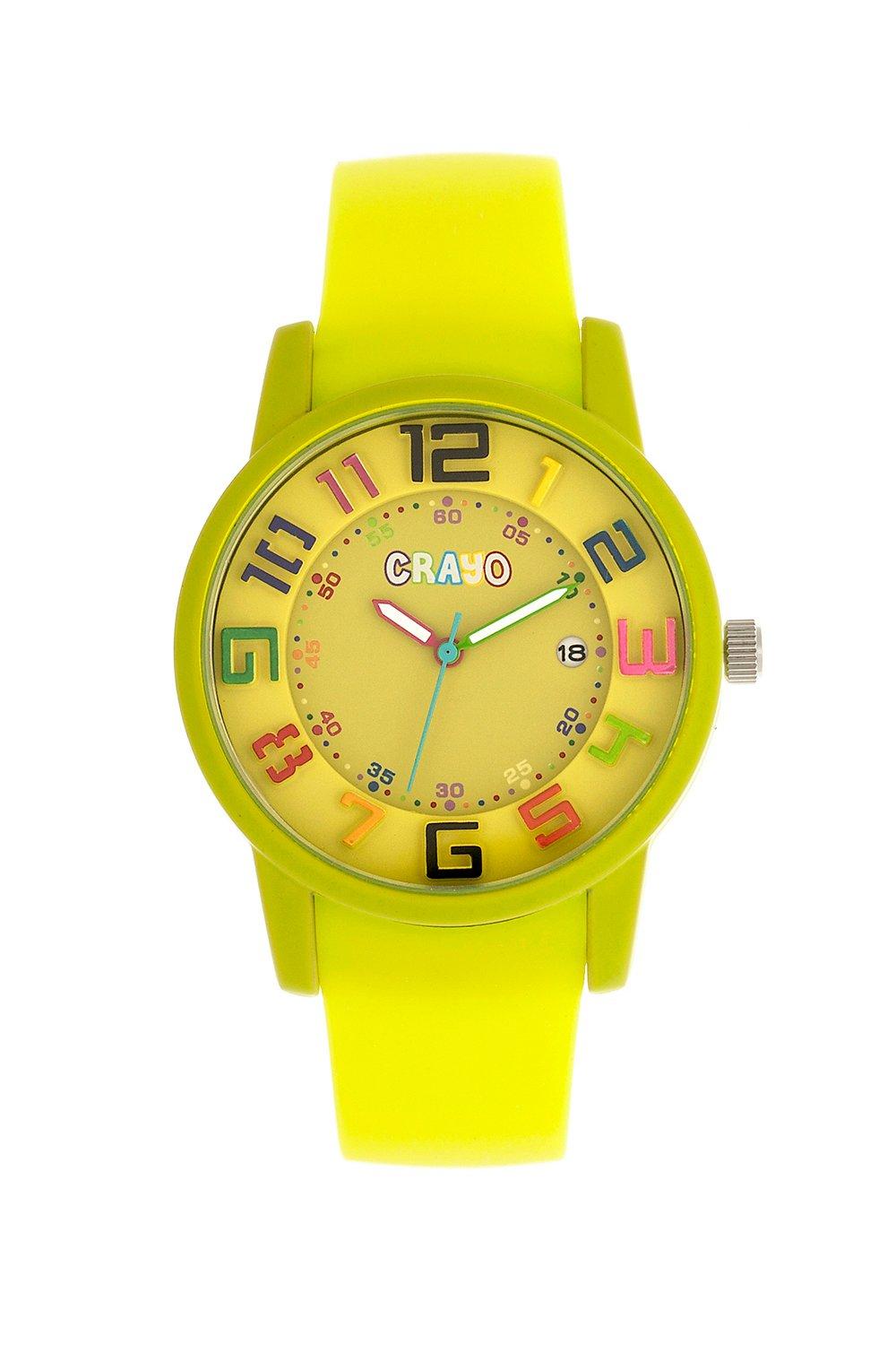 цена Часы унисекс Festival с датой Crayo, желтый