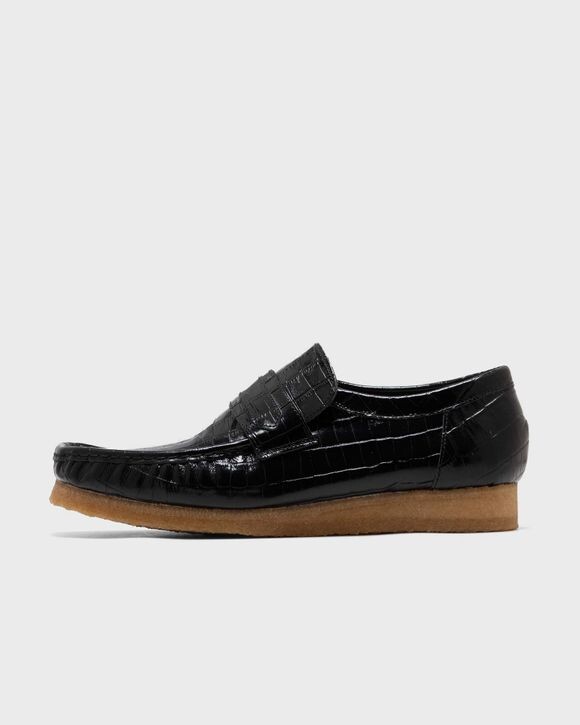 

Туфли Clarks Originals Wallabee Loafer, цвет black croc