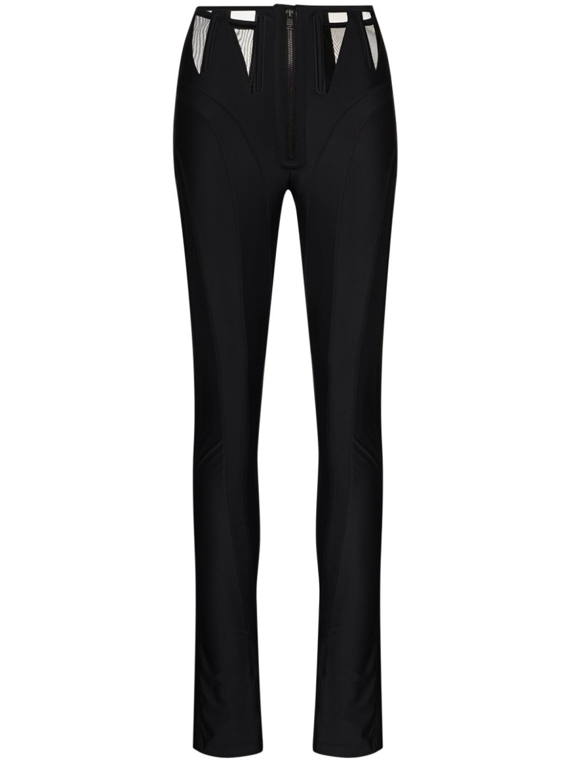 

Mugler брюки с сетчатыми вставками, черный