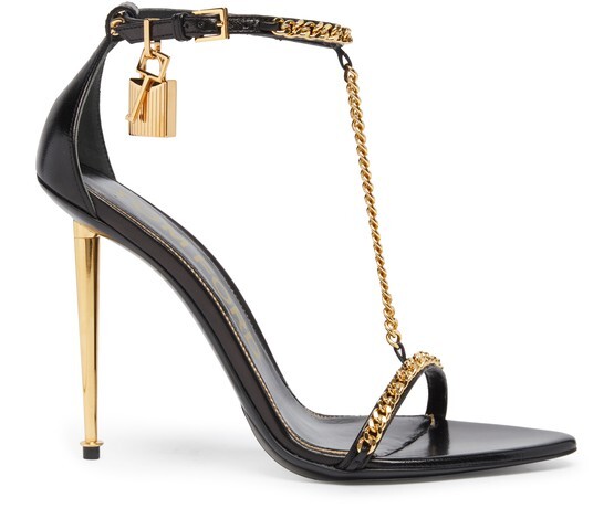 

Сандалии с замком Tom Ford, черный