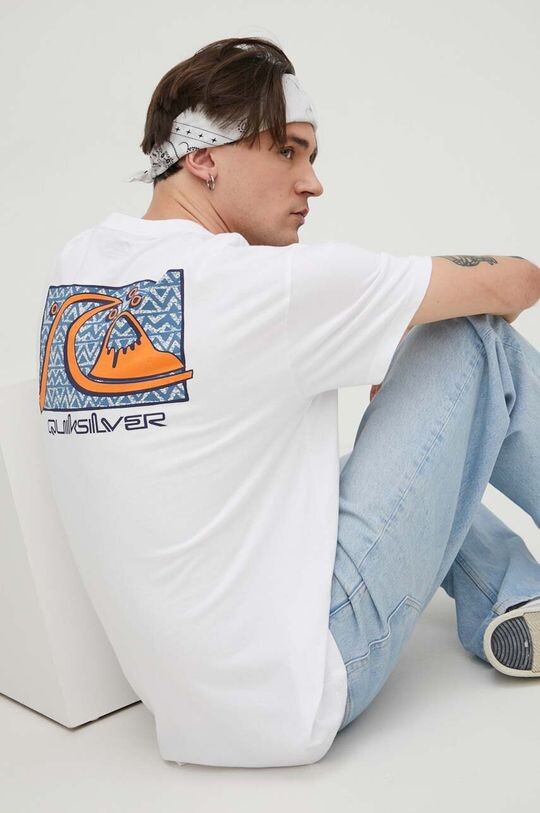 

Хлопковая футболка Quiksilver, белый