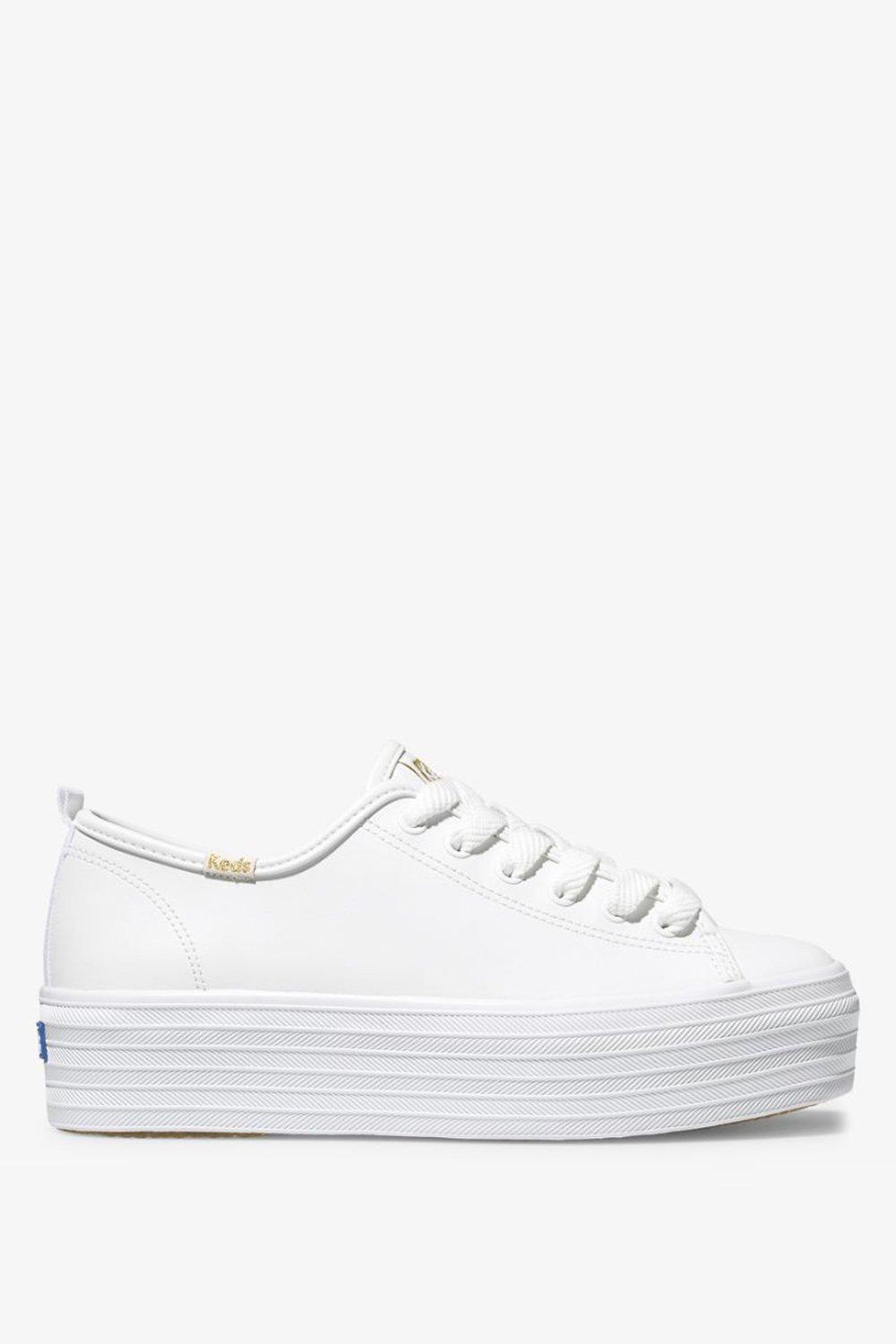 Кроссовки на плоской подошве 'Triple Up' Leather Sneaker Keds, белый