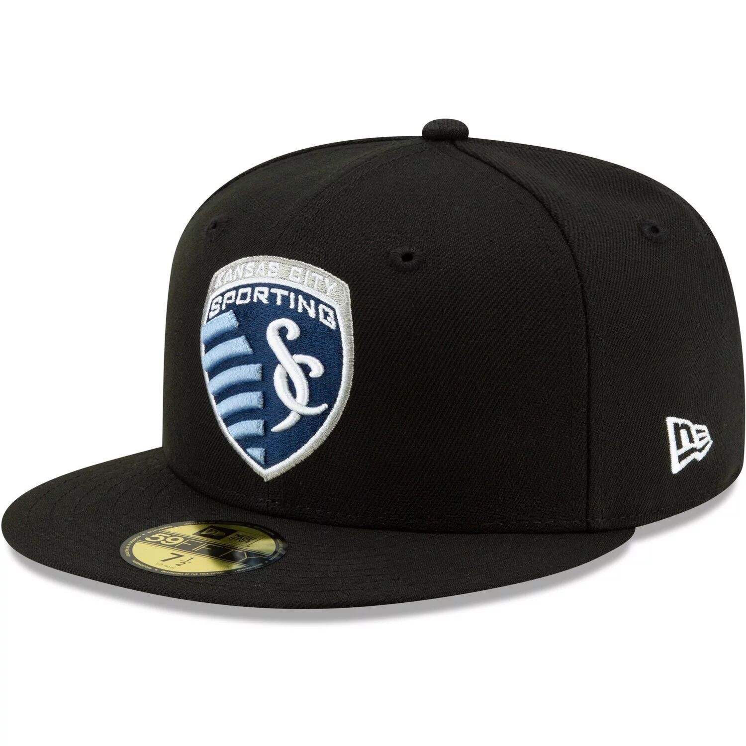 

Мужская облегающая шляпа New Era Black Sporting Kansas City Primary Logo 59FIFTY