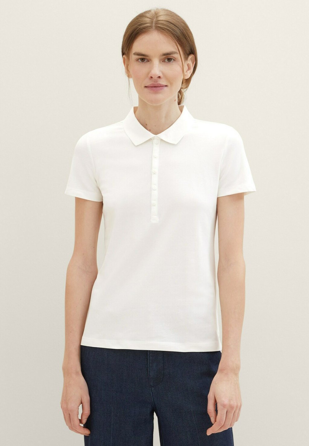 Рубашка-поло TOM TAILOR, цвет whisper white