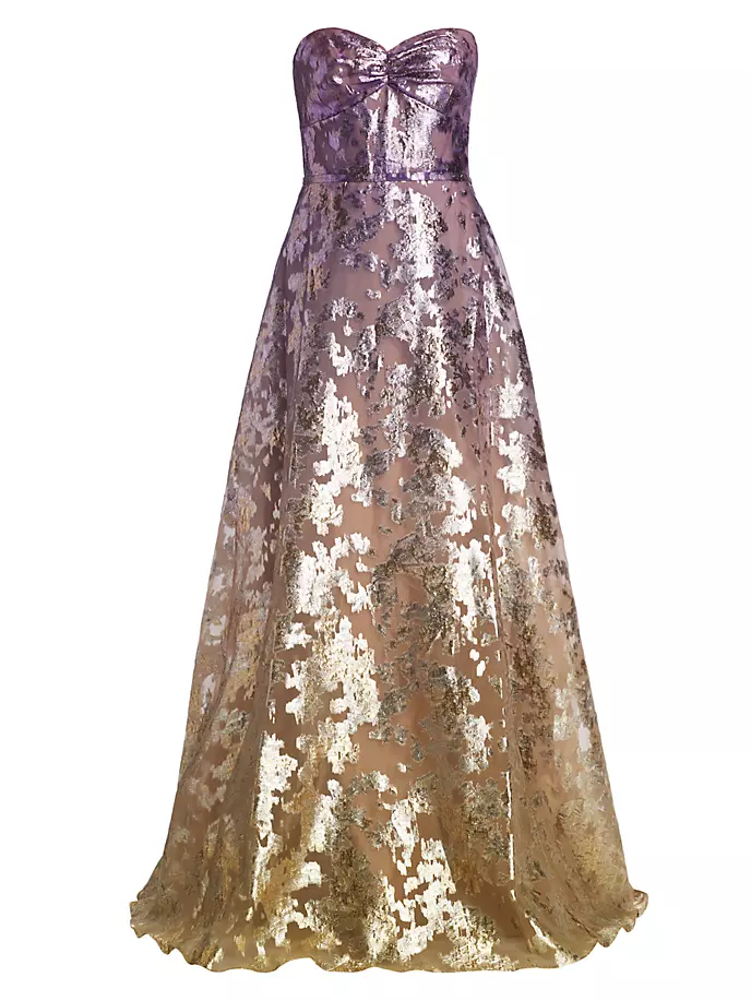

Платье без бретелек с омбре Burnout Rene Ruiz Collection, фиолетовый