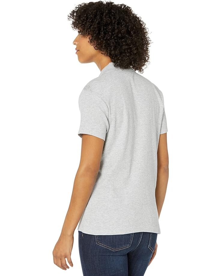 

Поло U.S. POLO ASSN. Y Rib Placket Polo Shirt, цвет Light Grey Heather