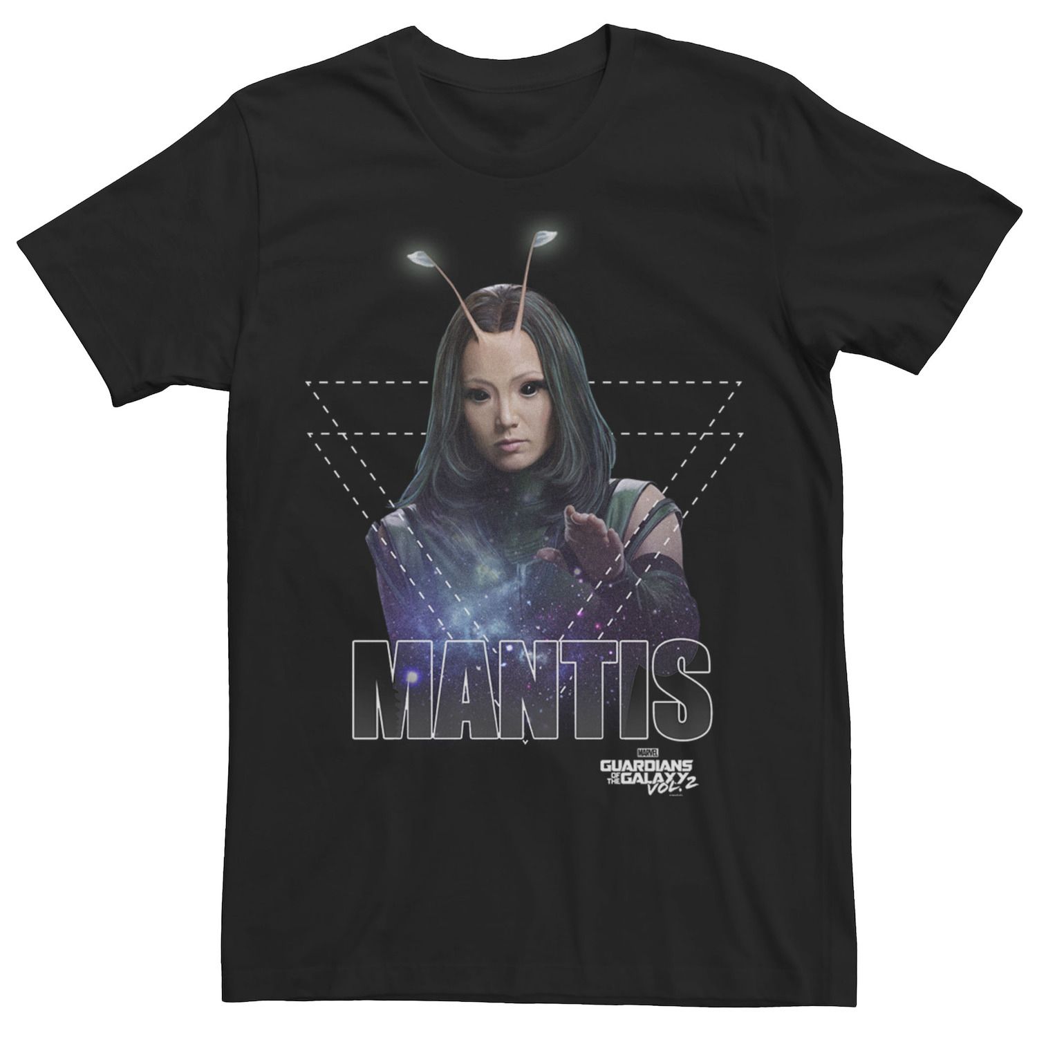 Мужская футболка с геометрическим рисунком GOTG Mantis, бюстом и портретом Marvel поло marvel gotg rocket racoon