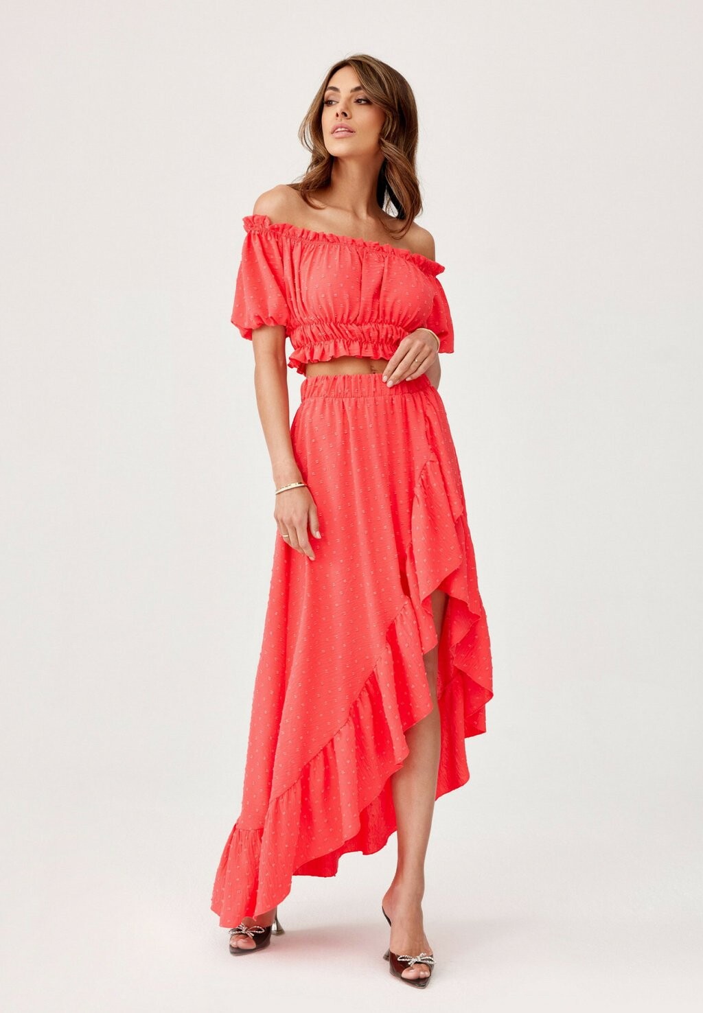 

Длинная юбка Roco Fashion, коралловый
