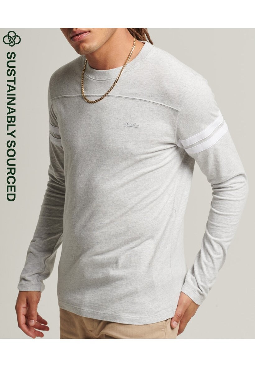 

Топ с длинными рукавами VINTAGE QUARTERBACK Superdry, светло-серый