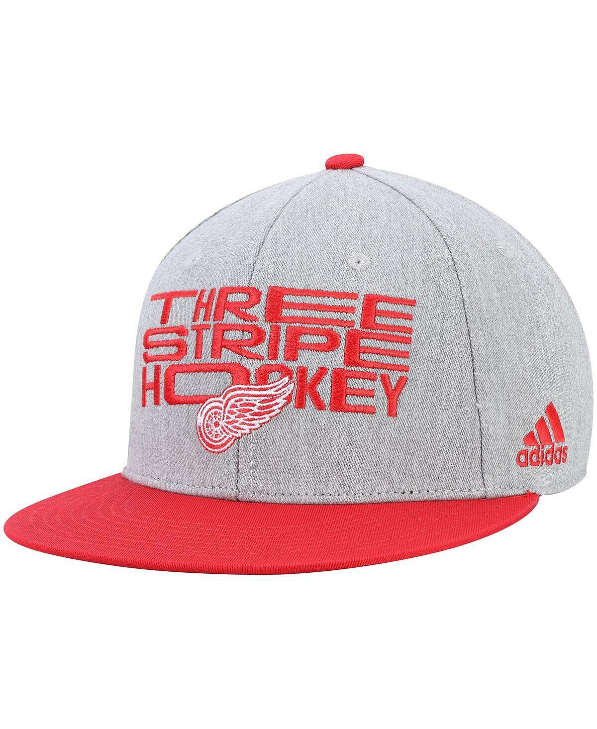 

Мужская серо-красная хоккейная регулируемая кепка Detroit Red Wings с тремя полосками adidas
