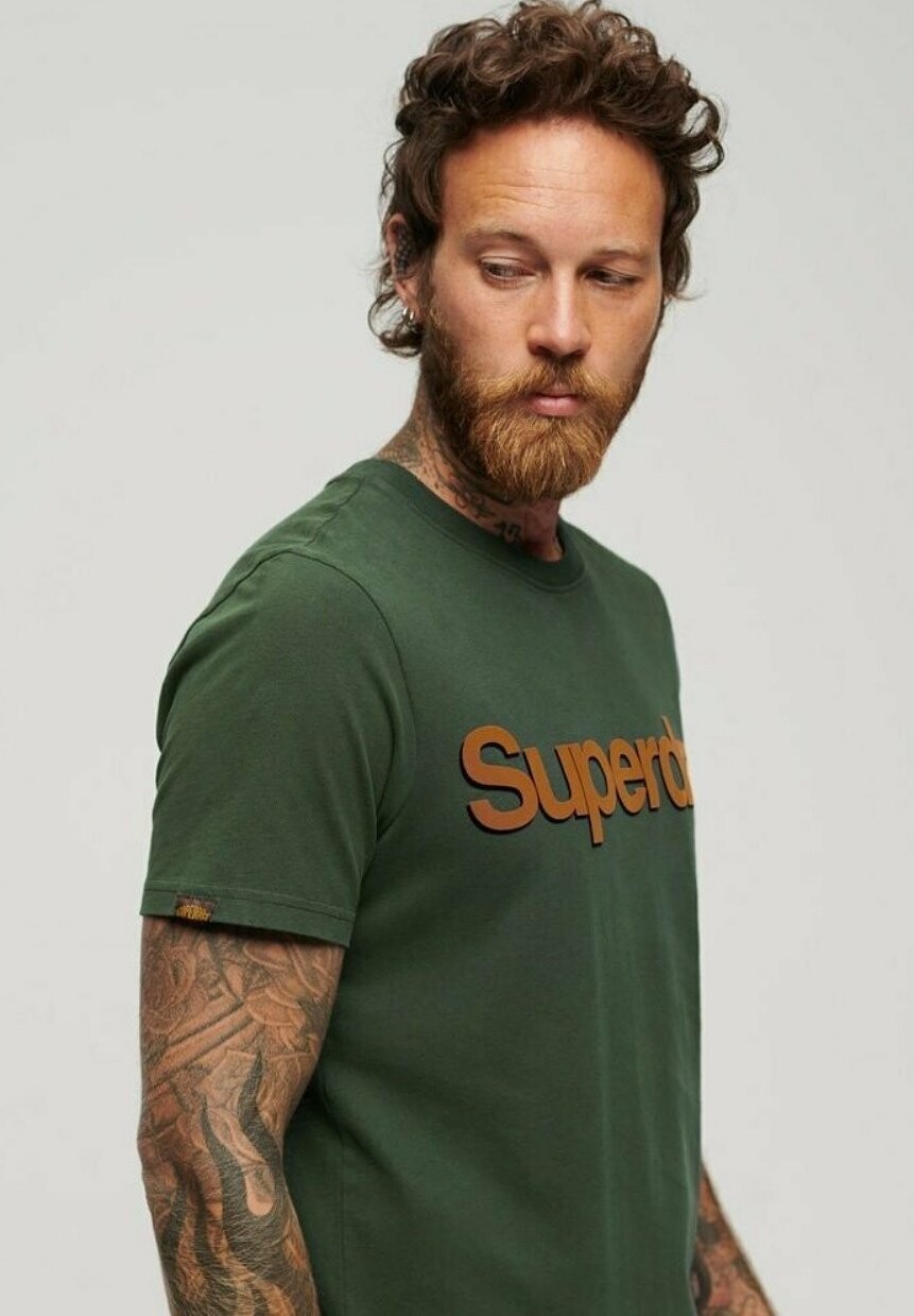 

Футболка с принтом CORE LOGO CLASSIC Superdry, цвет academy dark green