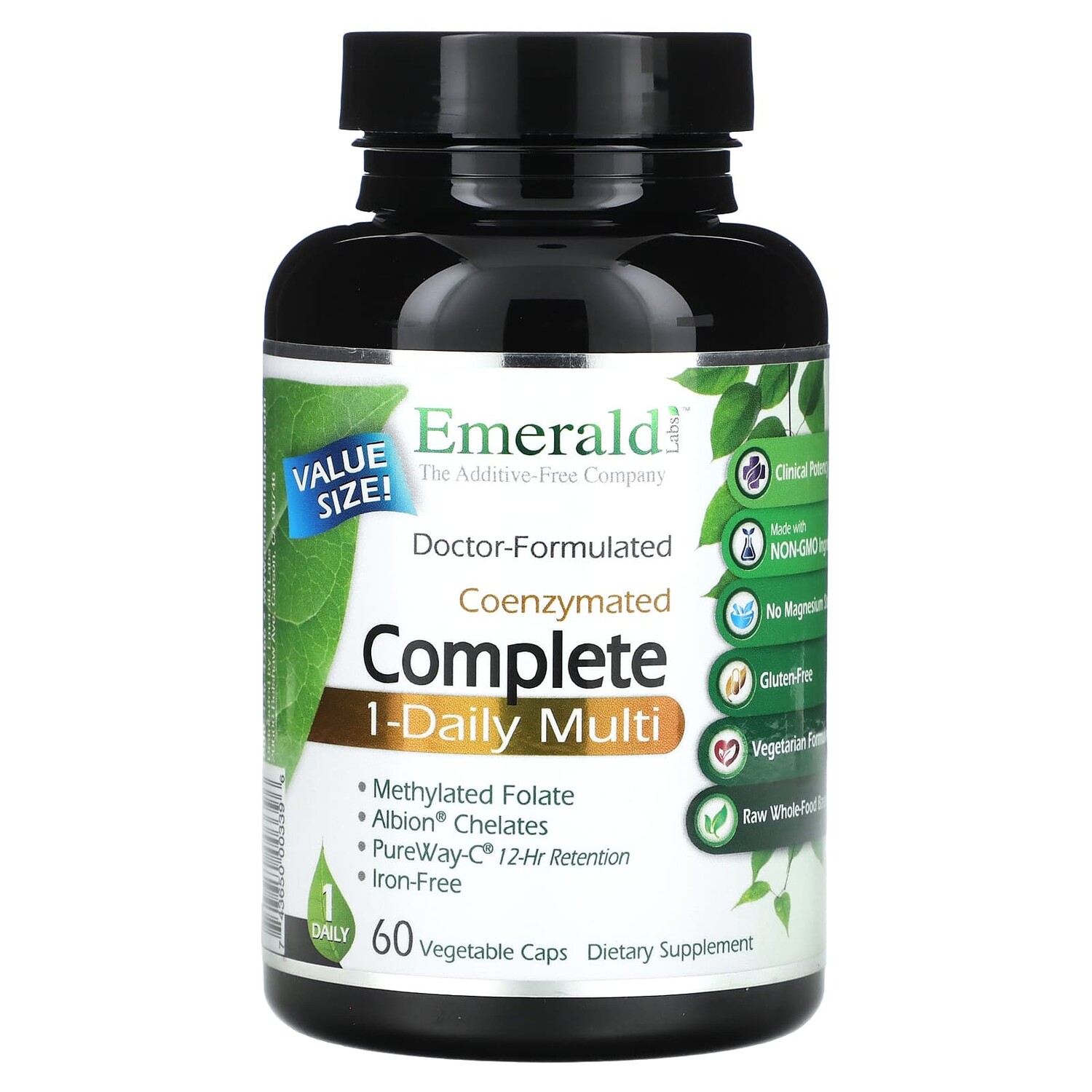 

CoEnzymated Complete 1-Daily Multi, 60 растительных капсул, Emerald Laboratories