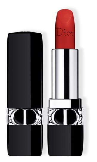 

Многоразовая губная помада 999 Matte, 3,5 г Dior, Rouge Couture Color Lipstick Floral Lip Care Long Wear