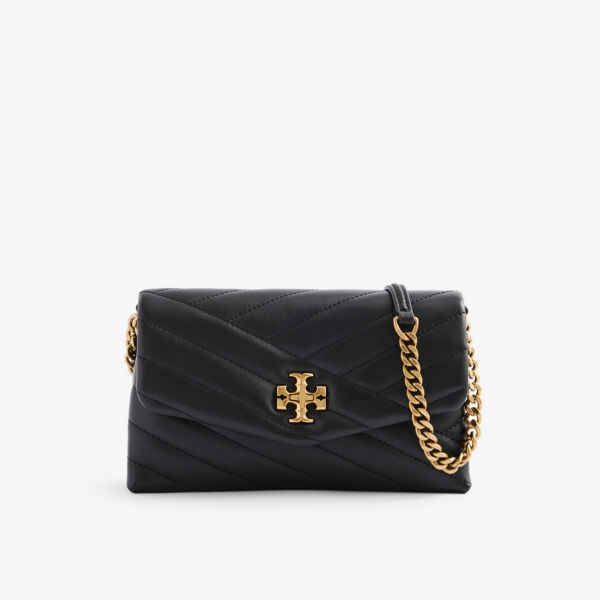 

Кожаный кошелек Kira на цепочке с шевроном Tory Burch, черный