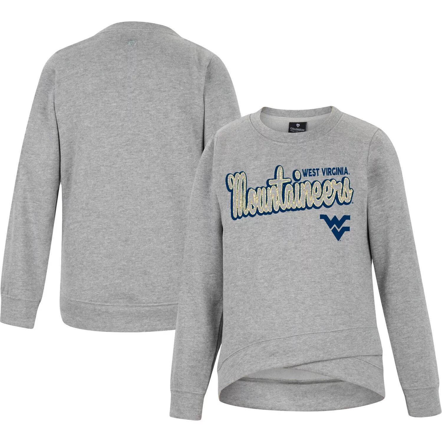 

Толстовка с капюшоном Youth Colosseum Heather Grey West Virginia Mountaineers Whohoopers Bling Crossover Colosseum