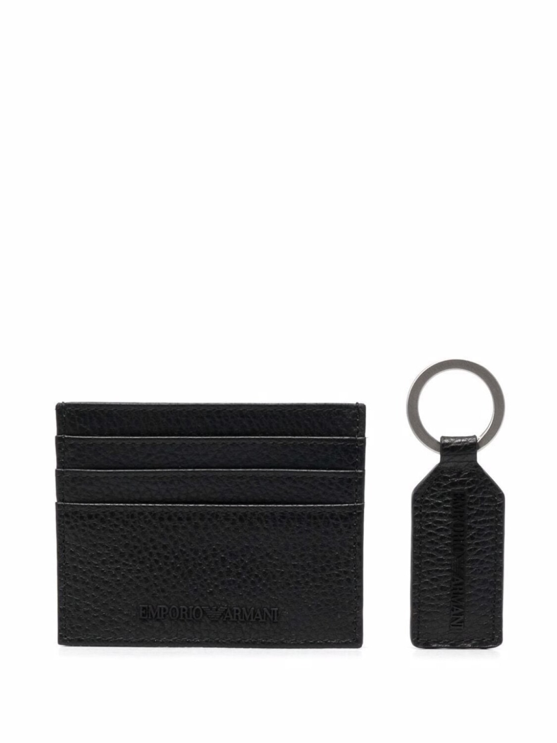 

Emporio Armani набор из картхолдера и брелка, черный