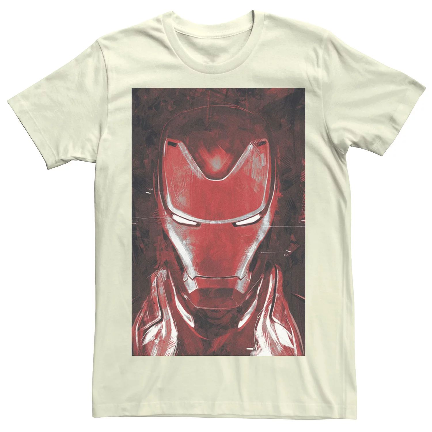 Мужская красная футболка с изображением портрета Железного человека «Мстители: Финал» Marvel