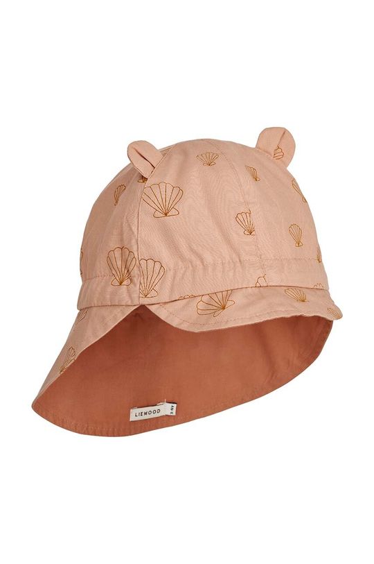 Liewood Детская двусторонняя хлопковая шапка, розовый