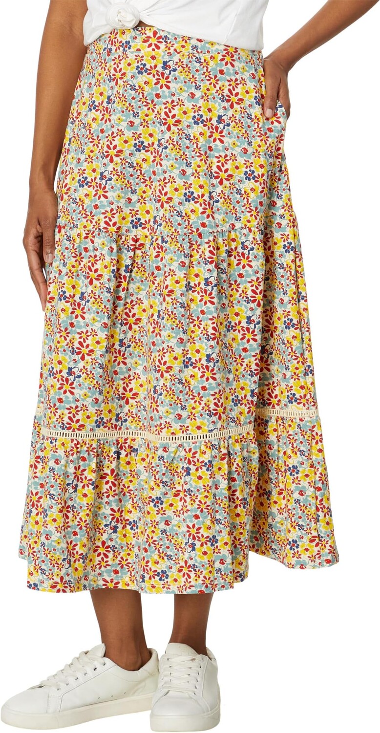 

Юбка Toad&Co Marigold Tiered Midi Skirt, цвет Barley Multi Floral Print