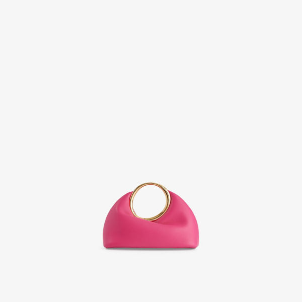 Кожаная сумка le petit calino с верхней ручкой Jacquemus, розовый черная сумка les sculptures le petit calino jacquemus