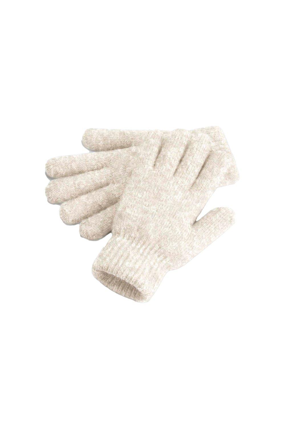 Уютные перчатки с ребристыми манжетами Beechfield, бежевый