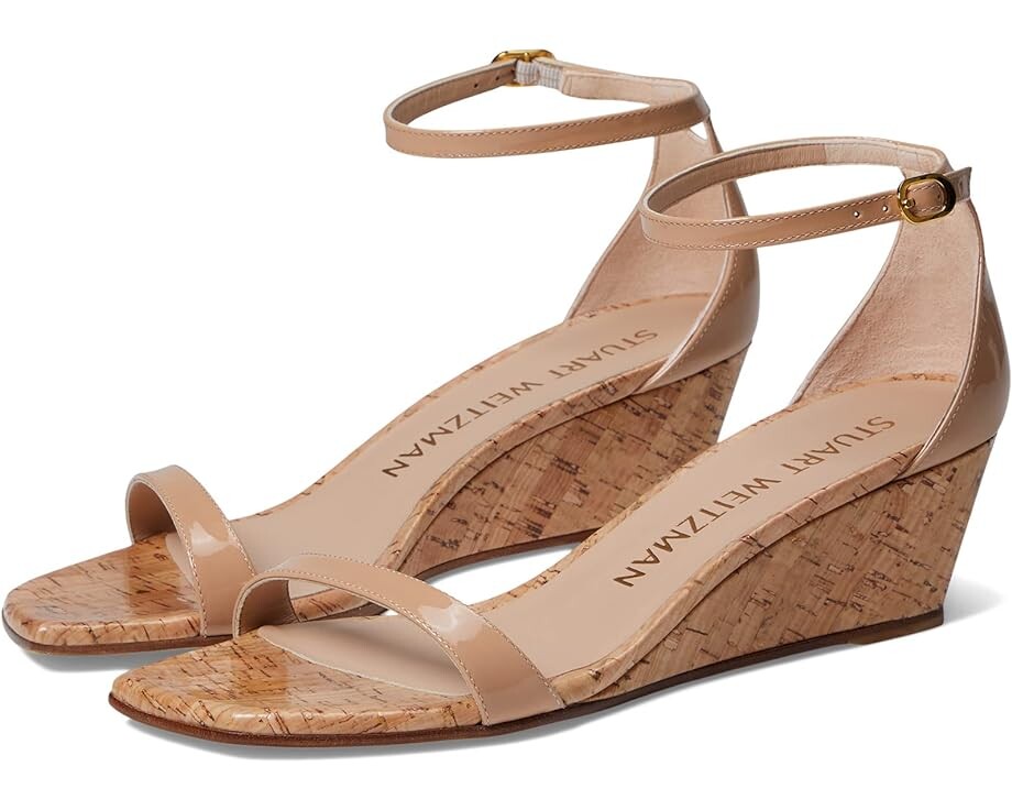 

Туфли Stuart Weitzman Nudistcurve 50 Wedge, цвет Adobe 1