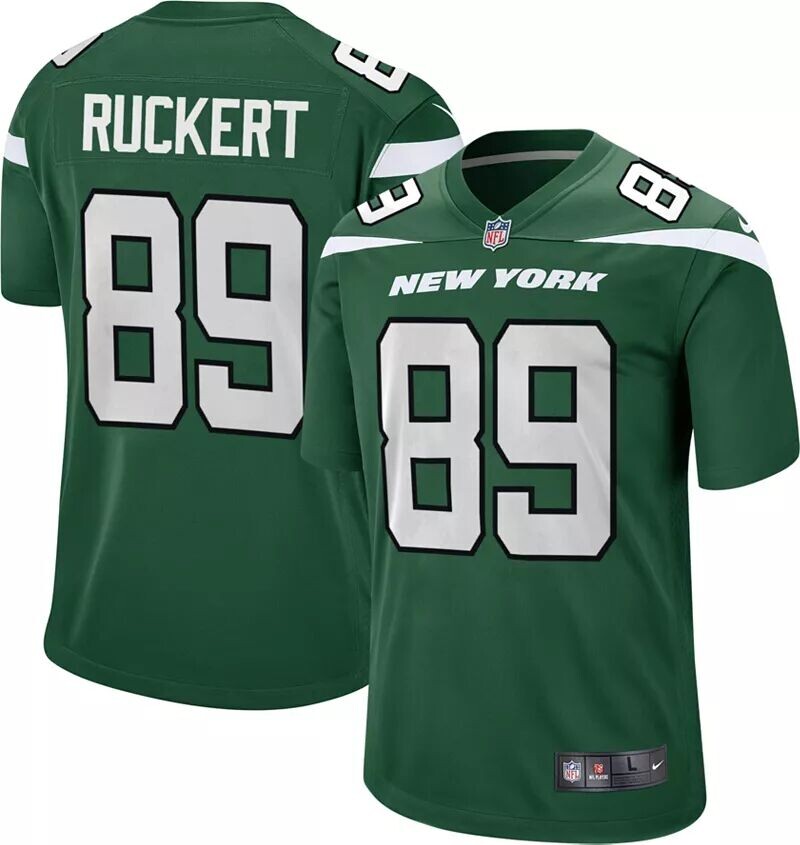 

Мужское джерси Nike New York Jets Jeremy Ruckert #89 Green Game