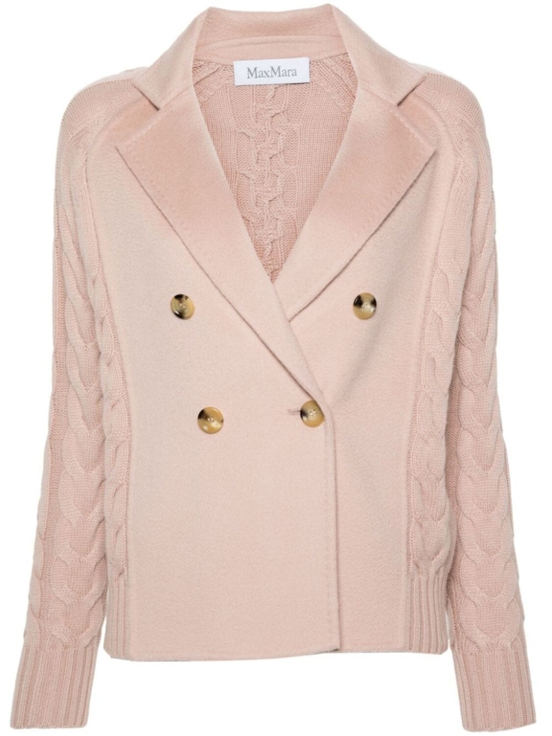 

Max Mara кардиган-пальто Micio фактурной вязки, розовый