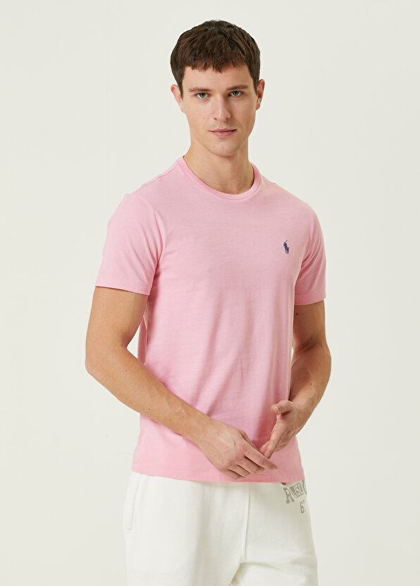 Розовая футболка с вышитым логотипом Polo Ralph Lauren