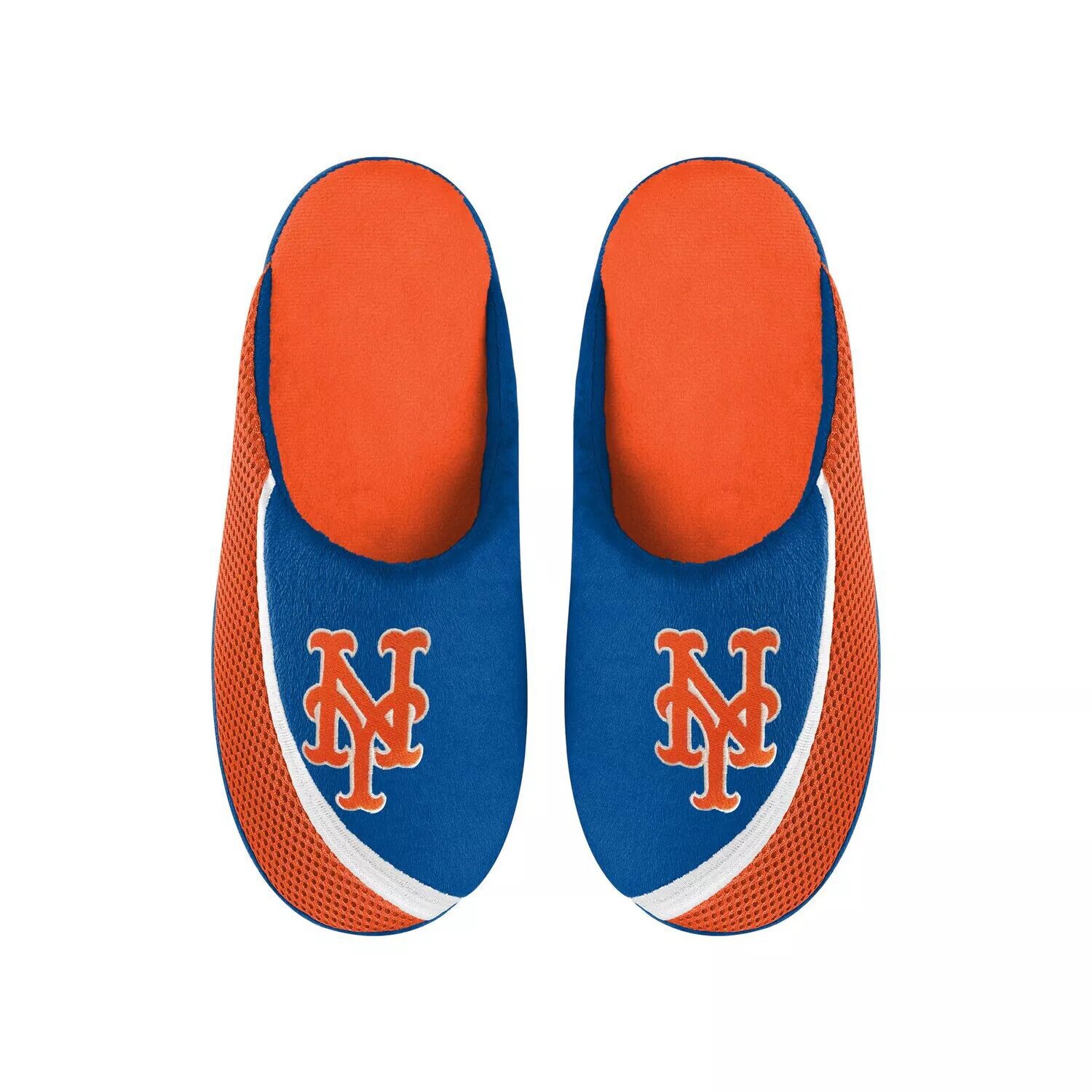 

Мужские тапочки FOCO New York Mets с цветным краем и большим логотипом