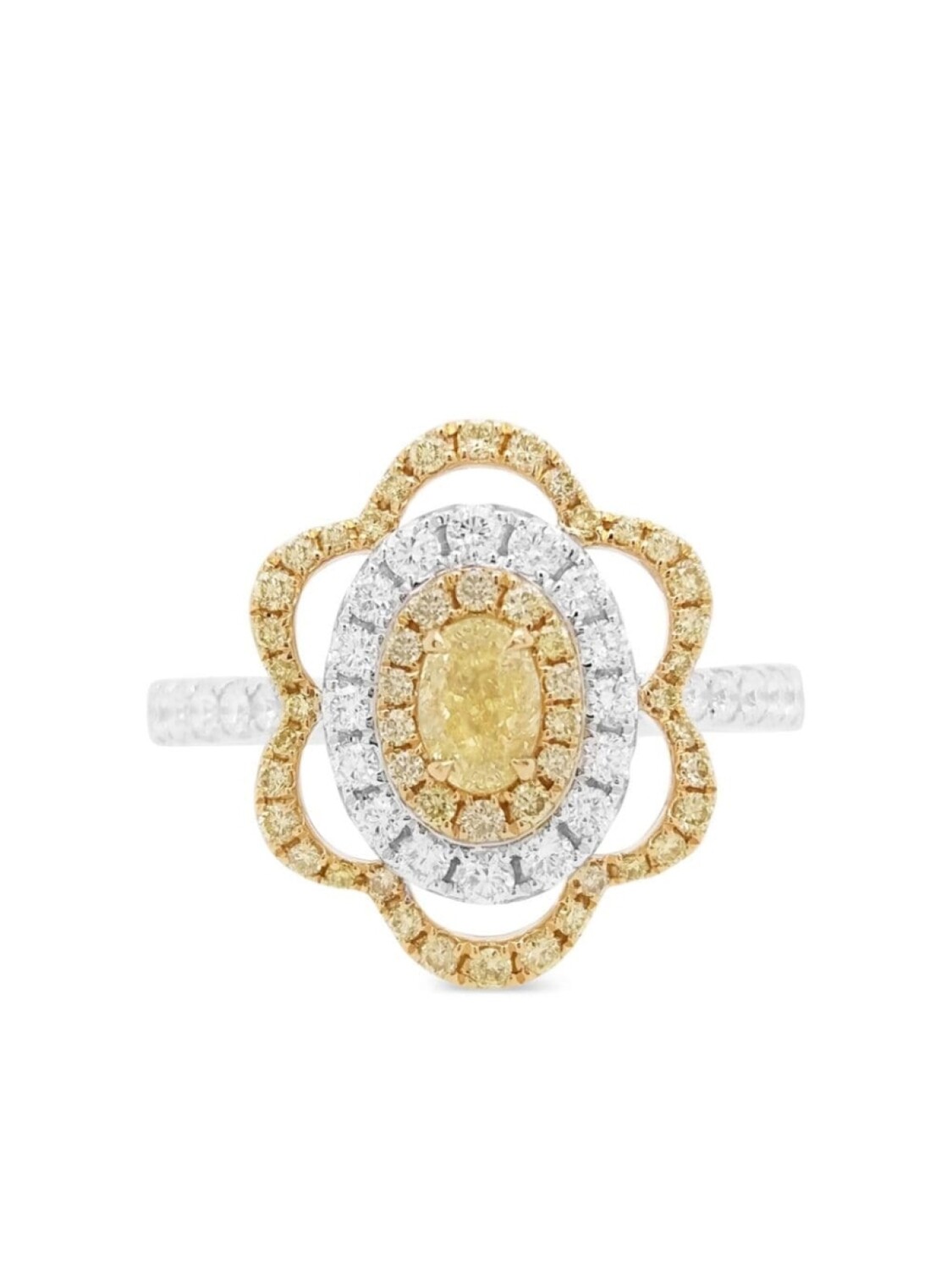

Кольцо с бриллиантом из 18-каратного золота HYT Jewelry, серебряный
