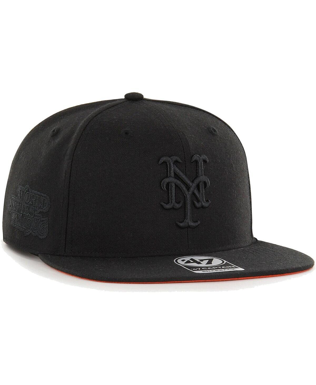 

Мужская кепка New York Mets Black on Black Sure Shot Captain Snapback '47 Brand