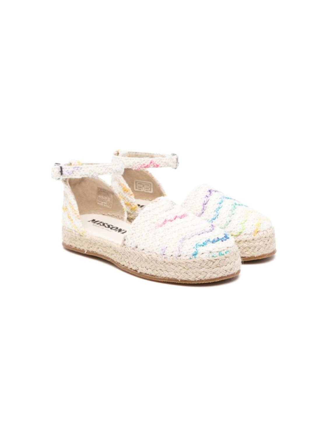 

Missoni Kids сандалии с вышивкой, нейтральный цвет