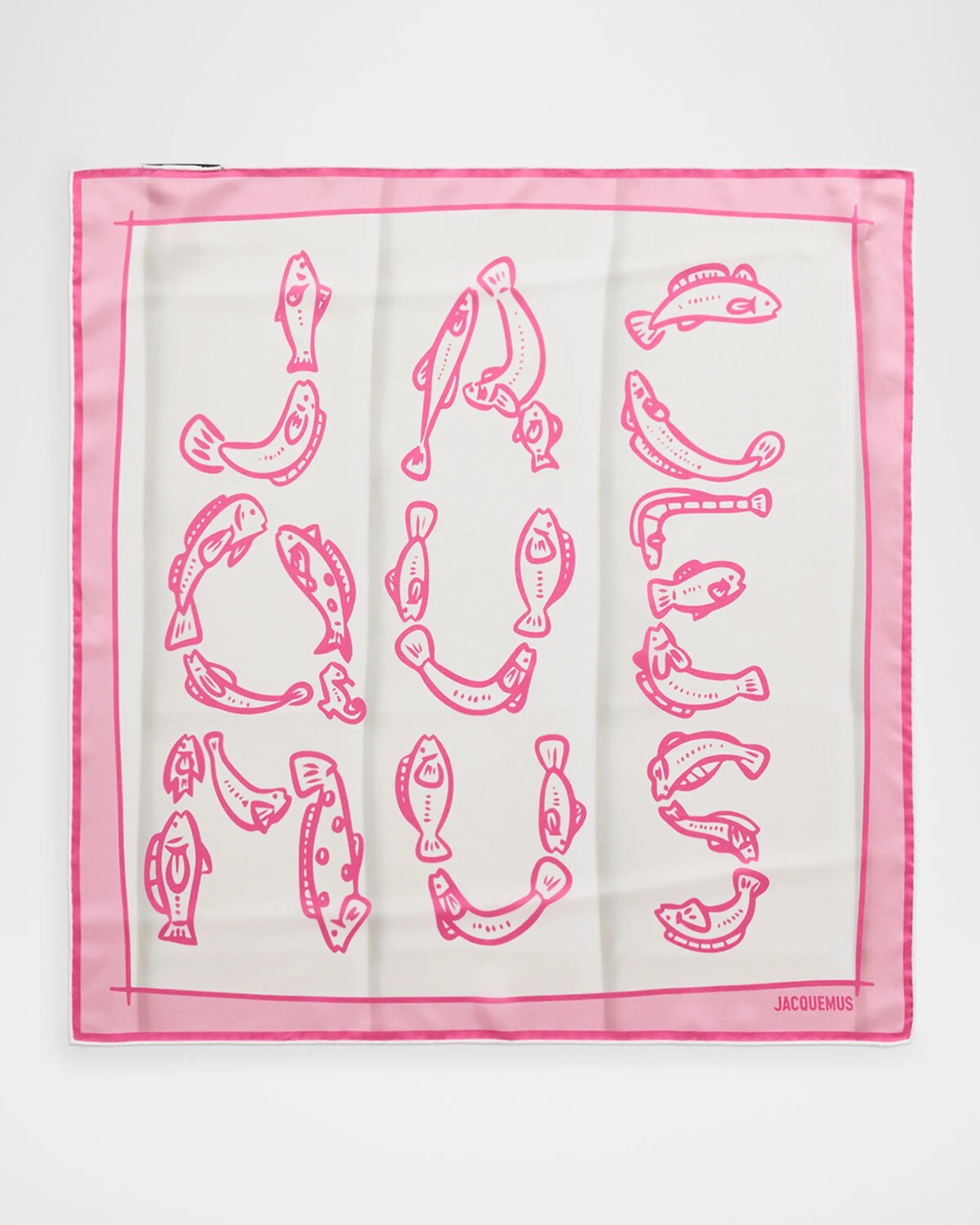 

Квадратный шарф Le Bandana Pesco Jacquemus, цвет Print Capri Fish Pink