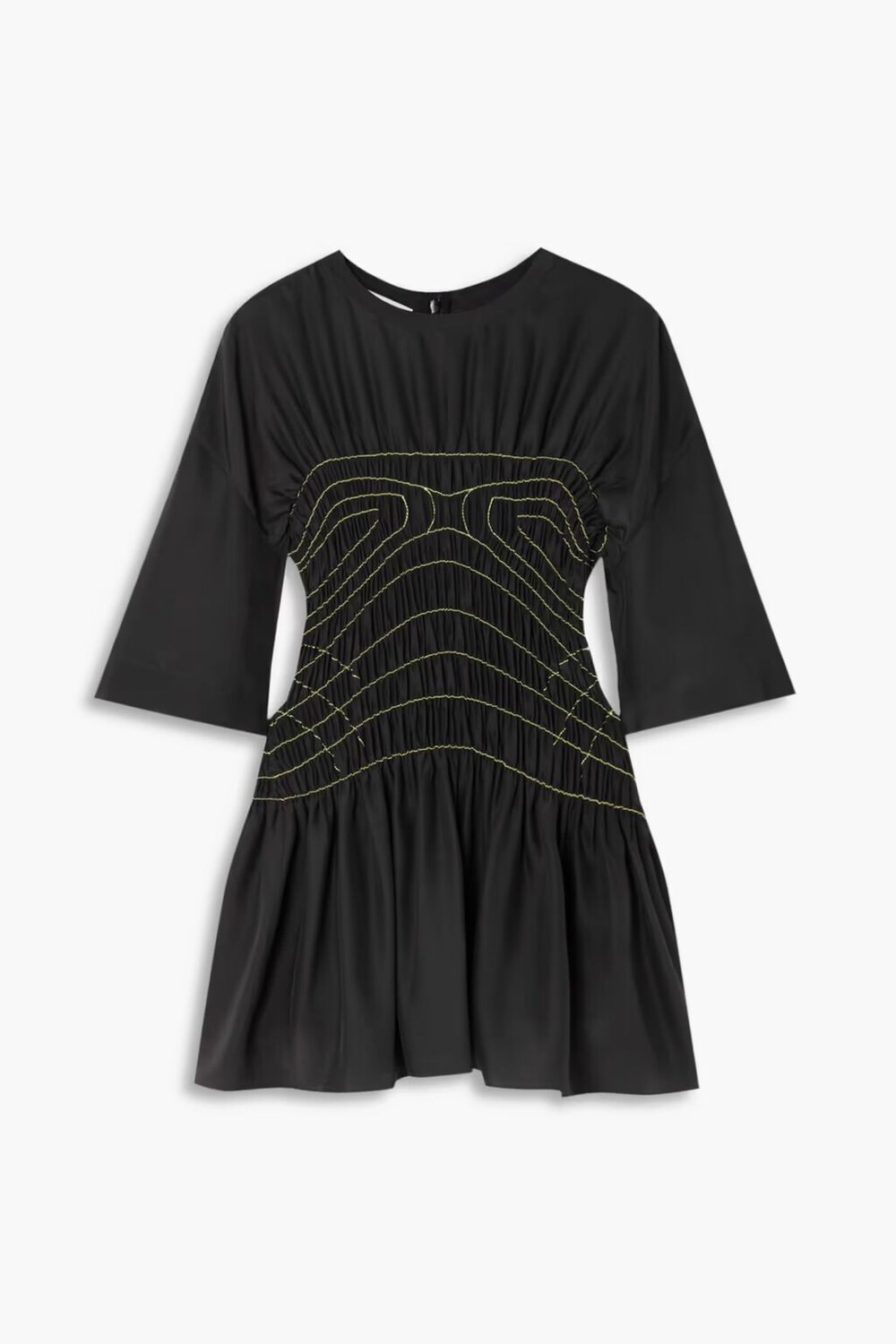 

Топ из шелкового атласа со сборками Stella Mccartney, черный