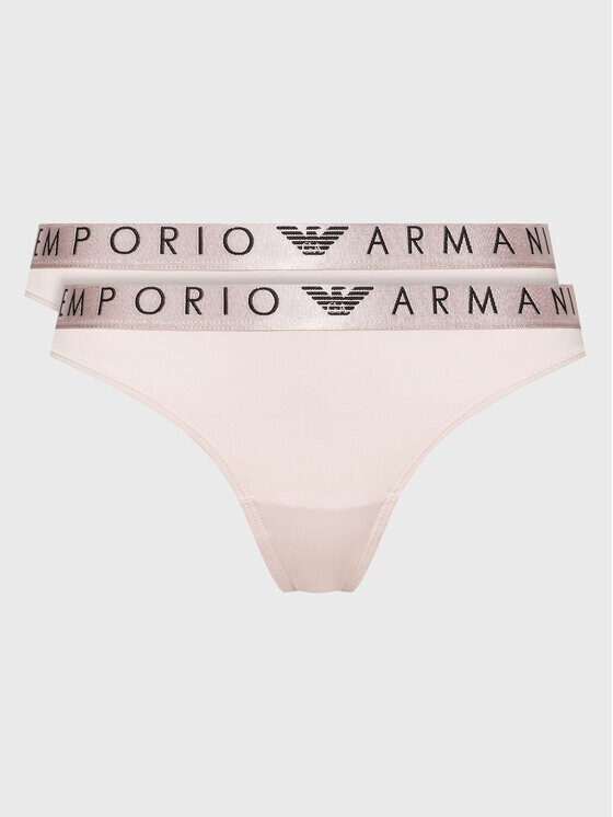 

Комплект из 2 бразильских женских трусов Emporio Armani Underwear, розовый