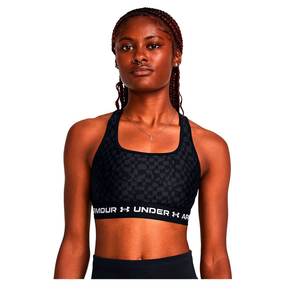 

Спортивный бюстгальтер Under Armour Crossback Print, черный