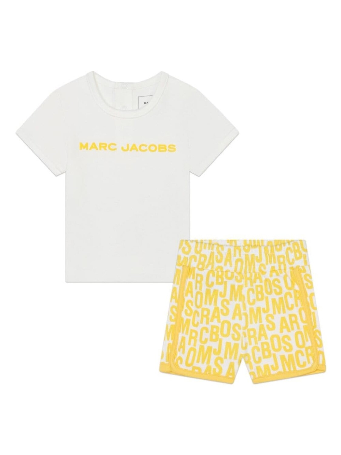 

Marc Jacobs Kids комплект из шортов и футболки с логотипом, желтый