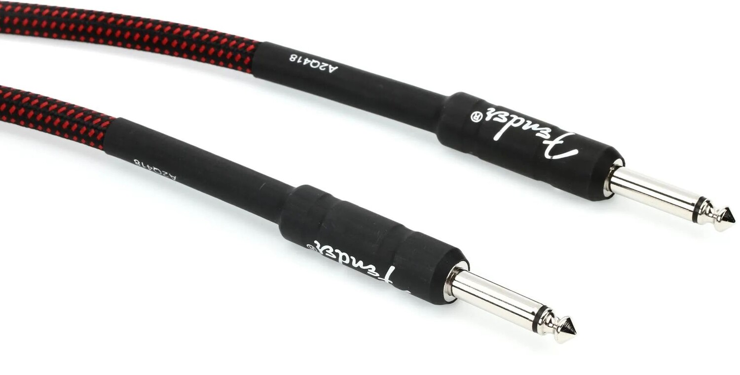 

Fender 0990820070 Профессиональная серия, прямой инструментальный кабель, красный твид, длина 25 футов