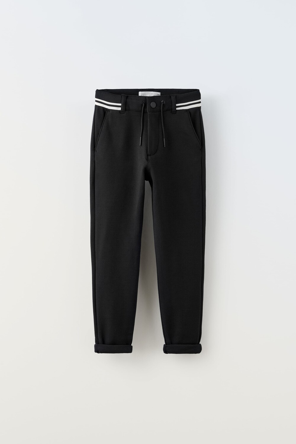 

Брюки с эластичной вязкой Zara, черный
