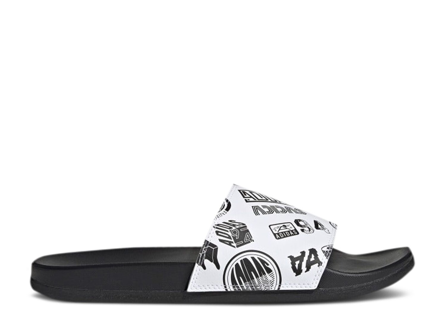 

Кроссовки adidas Adilette Comfort Slide 'All Over Logos - White', черный