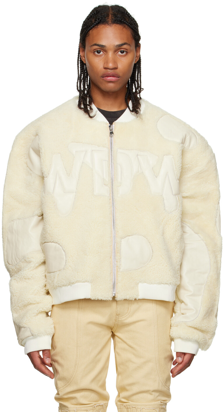 

Off-White Куртка-бомбер из овчины WDW Digi Who Decides War